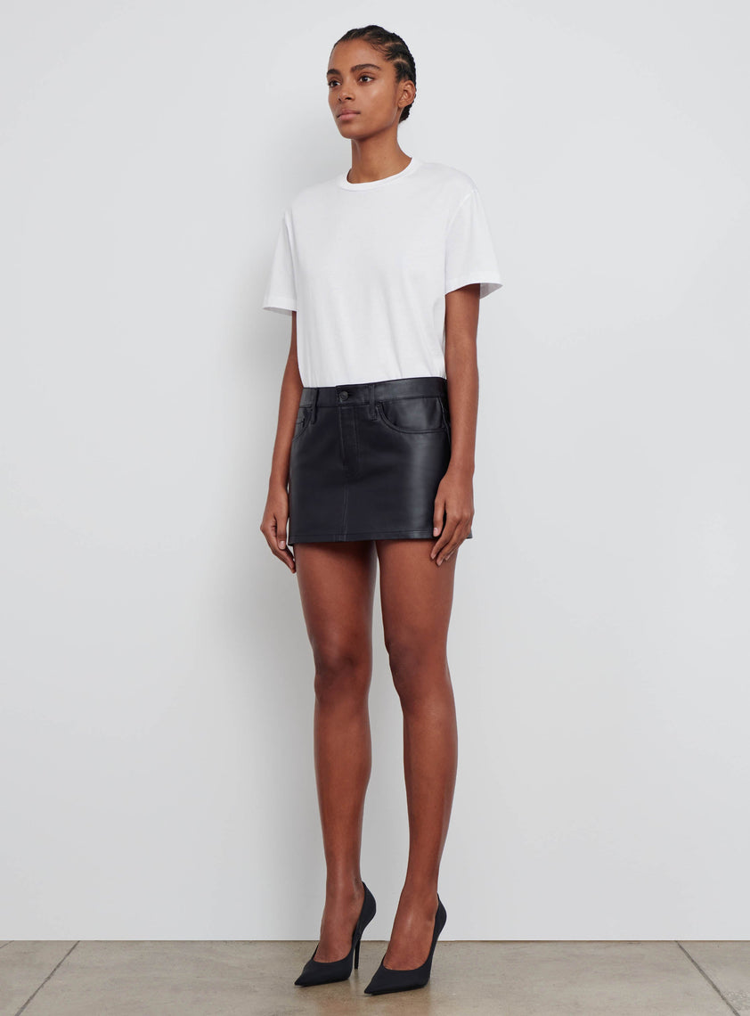 Leather Micro Mini Skirt